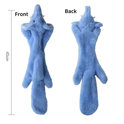 Funny Simulated Animal No Stuffing Dog Toy with Squeakers Durable Stuffingless Plush Squeaky Dog Chew Toy Crinkle Pet Squeak…