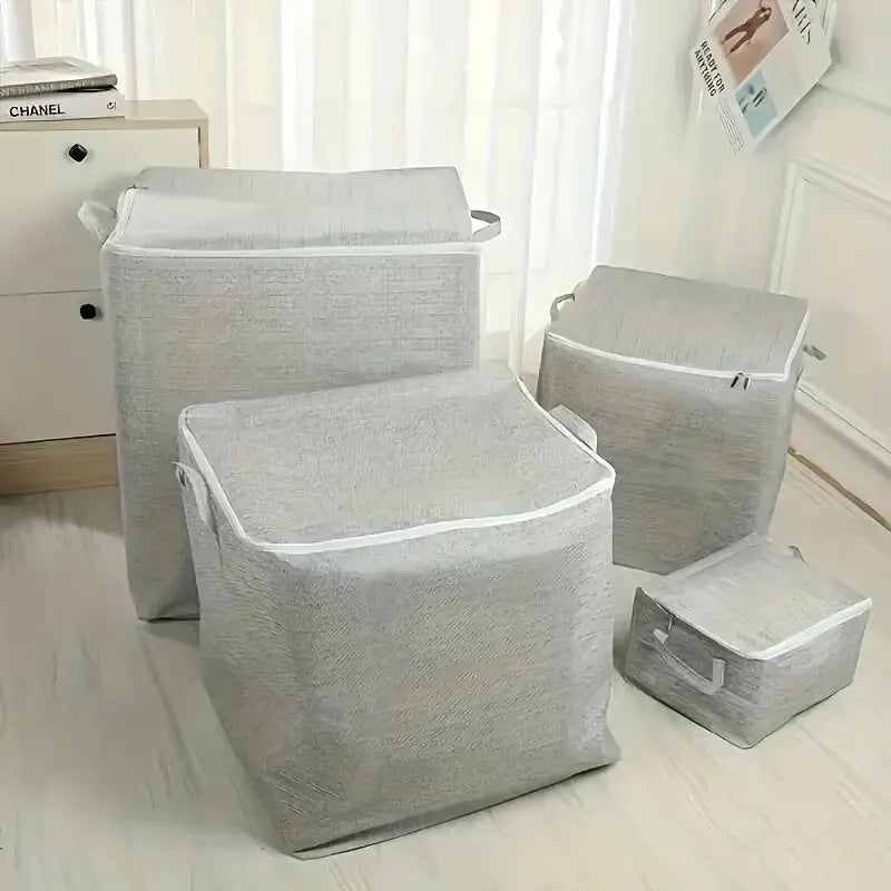 1pc Household Large Capacity Storage Bag Non-woven Material, Closet Wardrobe Organizer Can Be Used For Quilt Clothing, Toys…