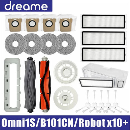 Dreame L10s Ultra / S10 Pro Accessories Mijia Omni 1S B101CN Robot X10+ Vacuum Main Side Brush Filter Mop Parts