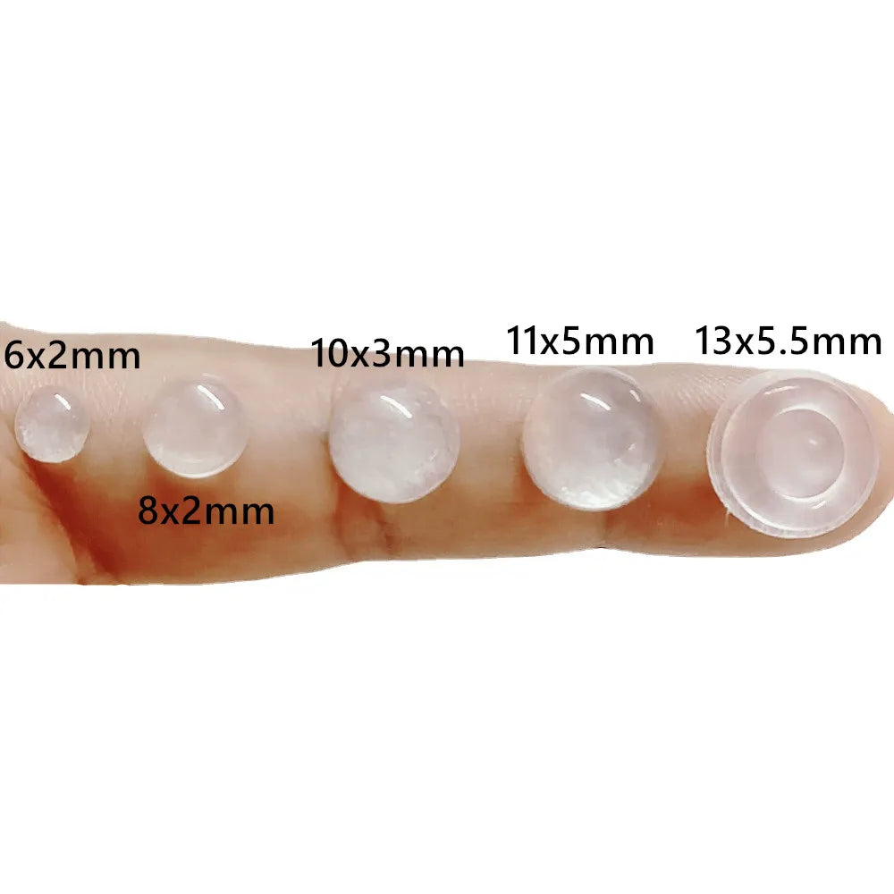 100Pcs Self Adhesive Door Stopper Rubber Damper Buffer Cabinet Bumpers Silicone Furniture Pads Cushion Protective Pads - ima…