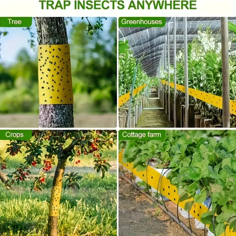 1 Roll Double-Sided Sticky Insect Barrier Tape Effective Against Outdoor Pest Control Self-Adhesive Suitable for Trees Garde…