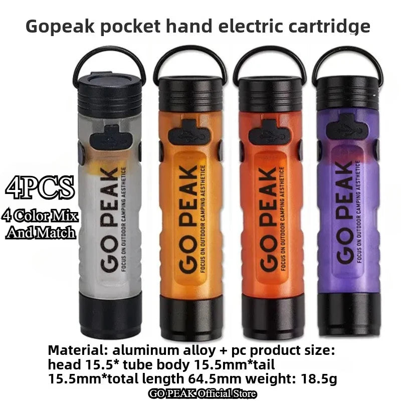 GOPEAK Pocket Mini Flashlight Outdoor Key Clip Cap Ambient Led Long Endurance Disaster Relief Emergency 5050 Small Light - i…