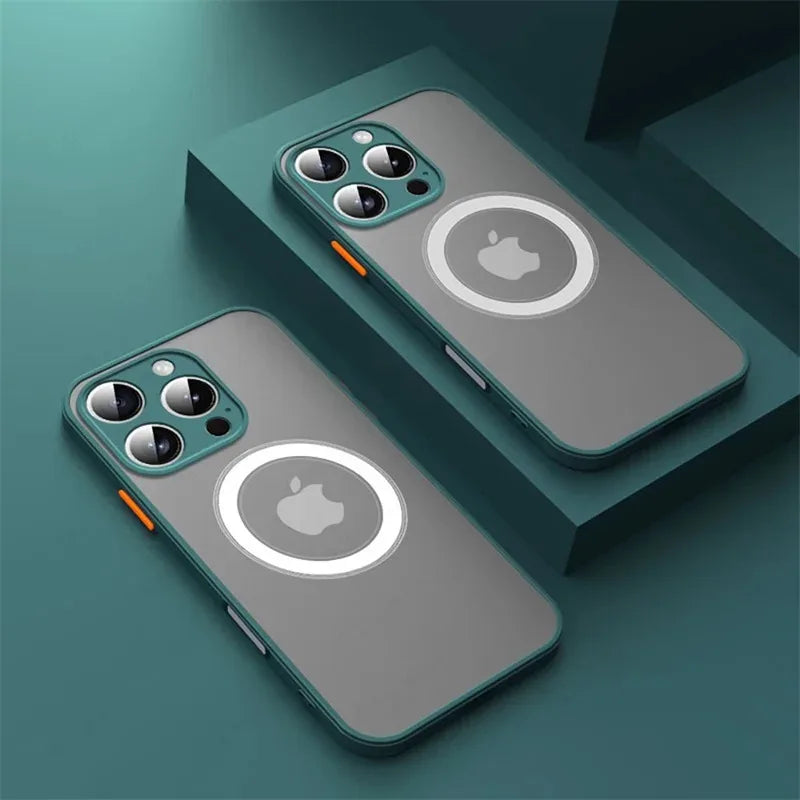 Luxury Armor Matte For Magsafe Magnetic Wireless Charging Case For iPhone 17 16 15 14 13 12 11Pro Max Mini Plus Shockproof C…