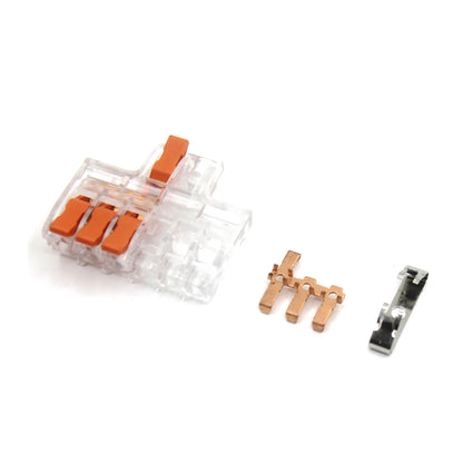 10/50 PCS Mini Fast Wiring Connectors Universal Compact Lever Crimp Splitter Electrical Conductors Push-in Home Terminal Blo…