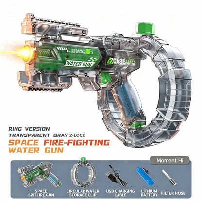 Simulated Firing and Recoil Electric Water Gun Toys Children Automatic Sensor Lights Water Pistol Summer Outdoor Beach Kids…