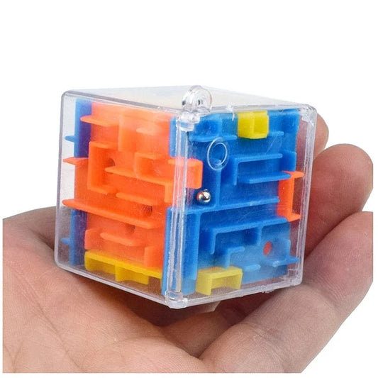 mini 3D Maze Magic Cube Six-sided Transparent Puzzle Speed Cube Rolling Ball Cubes Maze Toys For Children Stress Reliever To…