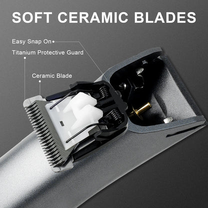 Electric Groin Hair Trimmer for Men,Body Groomer & Pubic Waterproof Hair Trimmer,Replaceable Ceramic Blade - image 6