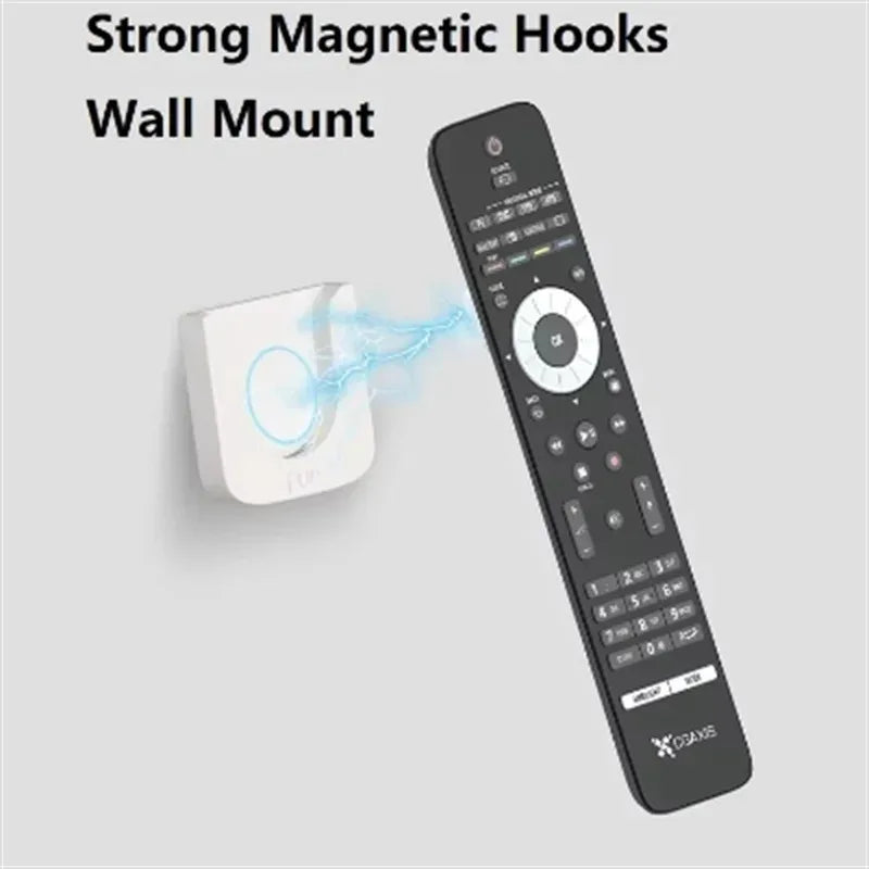(1 Pairs) Strong Magnetic Remote Control Holder Wall Mount TV Remote Wall Mount Holder Hook Fan Remote Holder Magnetic Hooks…