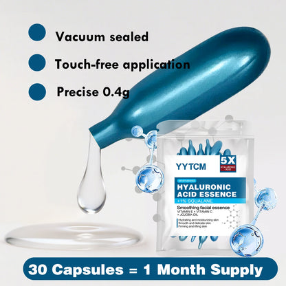 Hyaluronic acid deep moisturizing capsule essence, deep moisturizing and brightening skin essence (0.4gx30 capsules)/bag -1…