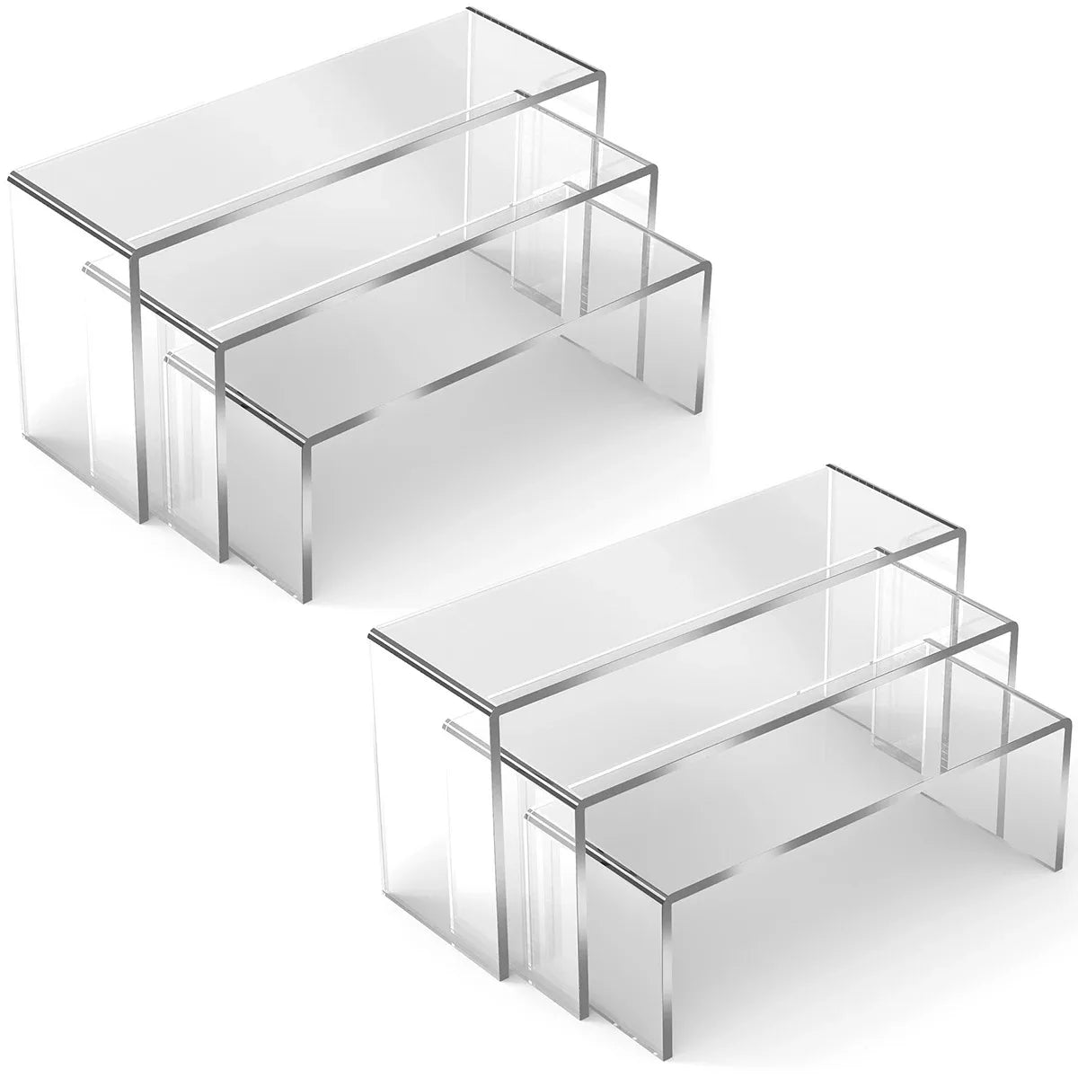 3/6/9/12Pcs Acrylic Display Stand Multifunctional Transparently Mini Model Storage Rack for Perfume Doll Jewelry Decor Organ…