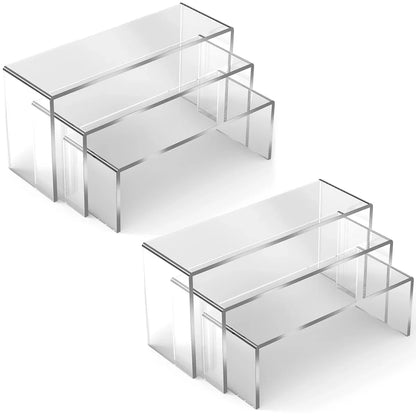 3/6/9/12Pcs Acrylic Display Stand Multifunctional Transparently Mini Model Storage Rack for Perfume Doll Jewelry Decor Organ…