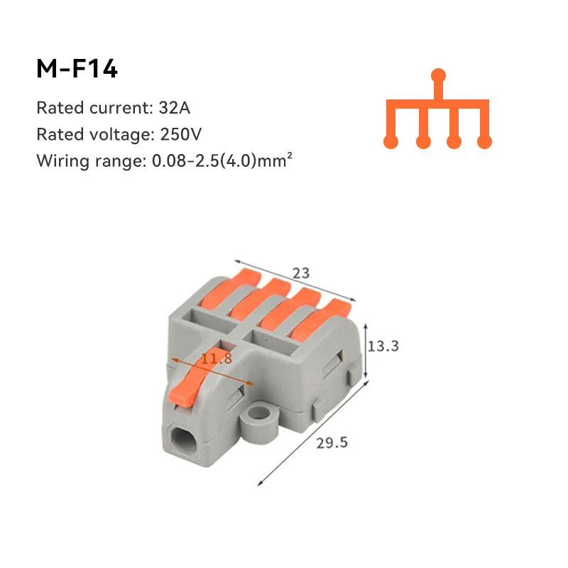10/30/50 PCS Mini Fast Wiring Cable Connectors Universal Compact Splitter Electrical Conductors Push-in Home Terminal Block…