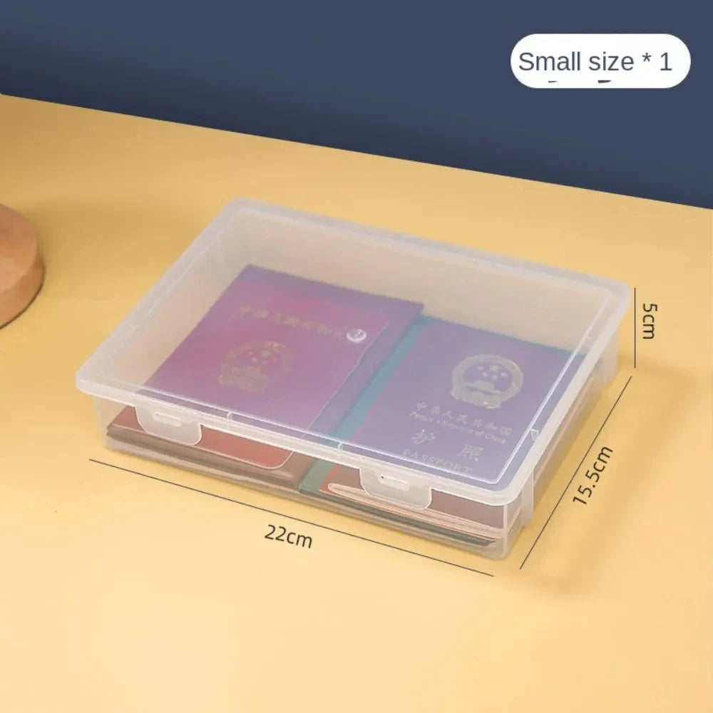 Plastic Document Organizer Organized Clear Square Shape Storage Box A4 Organizing Box - image 4
