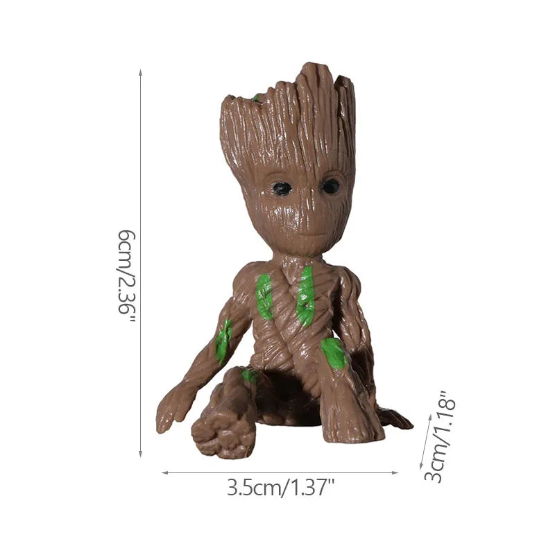 Home Decoration Crafts Miniature Model Office Desktop Display Cartoon Groot Figurines Handicrafts Decor Tree Man Ornament 5C…