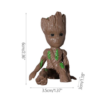 Home Decoration Crafts Miniature Model Office Desktop Display Cartoon Groot Figurines Handicrafts Decor Tree Man Ornament 5C…