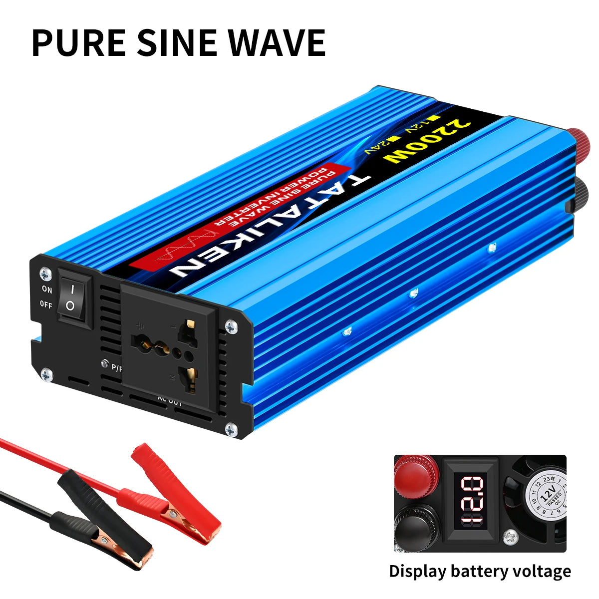 Pure Sine Wave Inverter 1000W-4000W DC 12V and 24V to AC 220V 50hz Power Inverter Charger Adapter Universal Socket - image 15