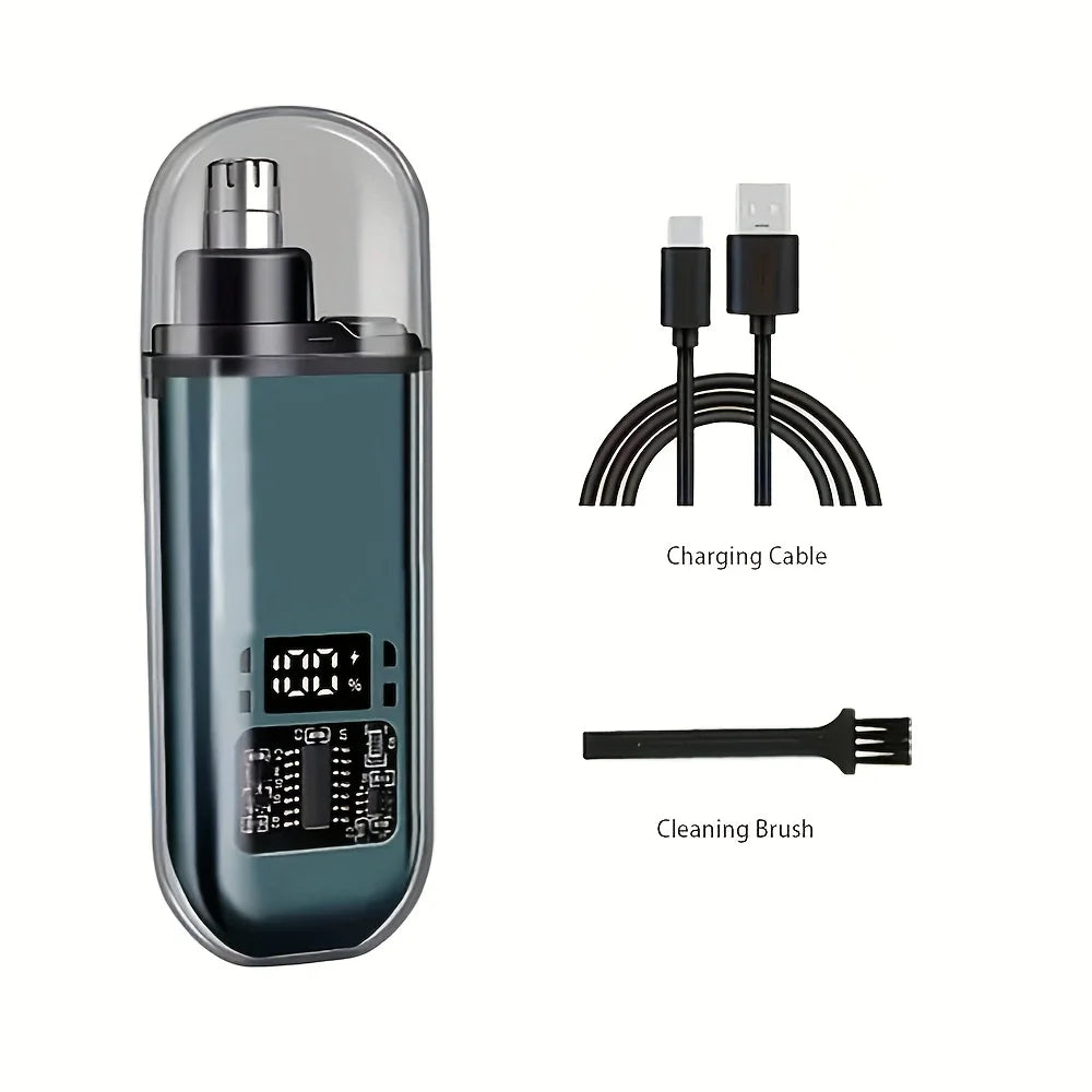 Men's Nose Hair Trimmer USB Rechargeable Electric Nose Ear Hair Clipper LED Display Portable Grooming Tool - image 7