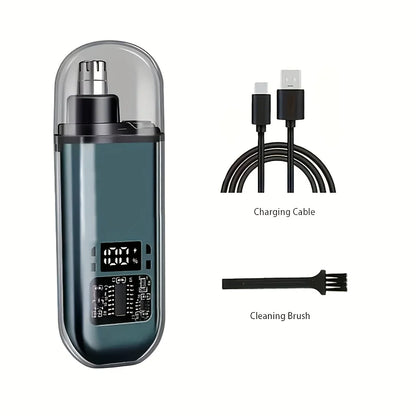 Men's Nose Hair Trimmer USB Rechargeable Electric Nose Ear Hair Clipper LED Display Portable Grooming Tool - image 7