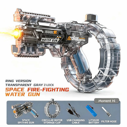 Simulated Firing and Recoil Electric Water Gun Toys Children Automatic Sensor Lights Water Pistol Summer Outdoor Beach Kids…