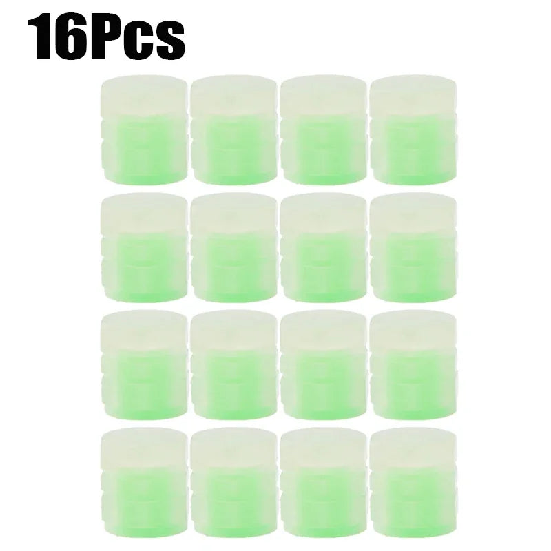 Luminous Valve Caps Fluorescent Night Car Tire Valve Caps Motorcycle Bike Glowing Decor Wheel Nozzles Tyre Cap Car Accessori…