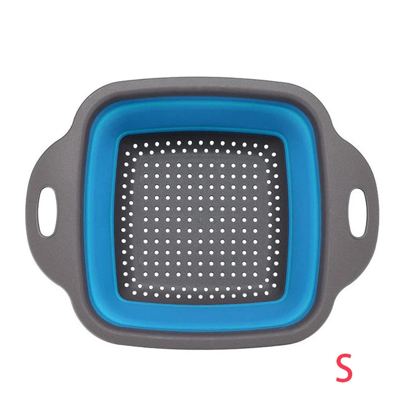 LMETJMA Square Collapsible Colander Silicone Kitchen Foldable Colander Food Vegetable Fruit Strainers Drainer JT39 - image 10
