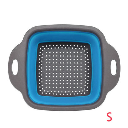 LMETJMA Square Collapsible Colander Silicone Kitchen Foldable Colander Food Vegetable Fruit Strainers Drainer JT39 - image 10
