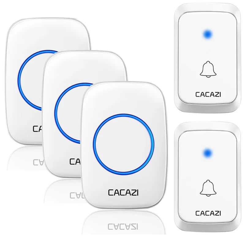 CACAZI A06 DC battery-operated Wireless Waterproof Doorbell 300M Remote 36 chimes Cordless Home Cordless Call Bell - image 9