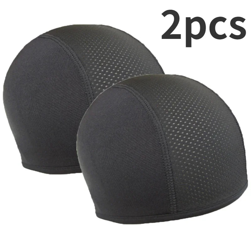 1/2pcs Motorcycle Helmet Inner Cap Hat Quick Dry Breathable Hat Racing Cap Under Helmet Beanie Cap Motocross Motor Helmet Ha…