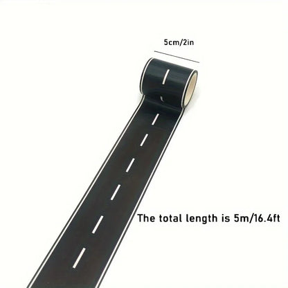 Cartoon Style Reusable Road Stickers, Black Polyurethane Road Tape, Suitable for Party Racing Decoration - image 3