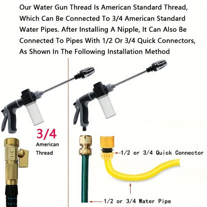 High-Pressure Car Washing Water Gun, External Cleaning Of RV, Foam Kettle Cleaning, Garden Water Hose Nozzle, Garden Shower,…