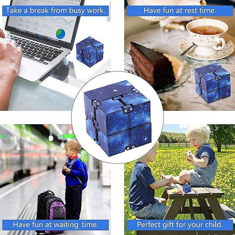 Infinity Cube Flip Adhd Toys Anxiety Toy Fingertips for Game Puzzle Antistress Magic Finger Fidget Autism Hand Gifts Childre…