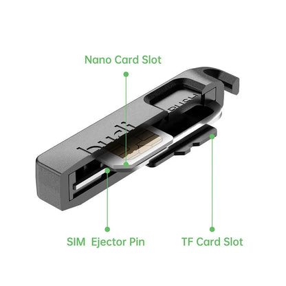 BUDI Anti-Lost Sim Card Eject Pin Needle Plastic Storage Box Mobile Phone Steel Ejector Pin SIM TF Card Tray Opener Keyring…