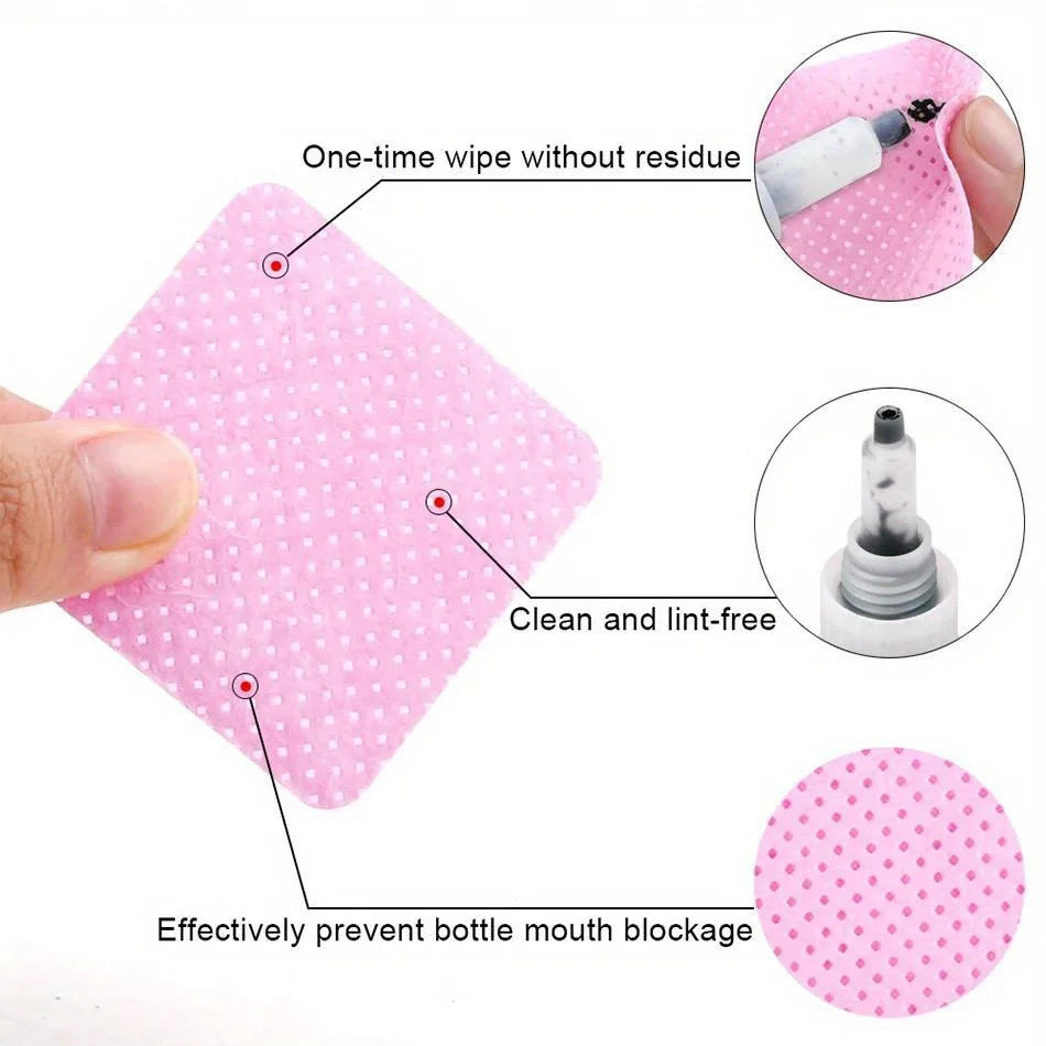 20/600pcs Lint-Free Nail Wipes Gel Cleansing Tissues Aluminum-Free Nail Polish Remover Pads for NaiArt Beauty Cleaning Care…