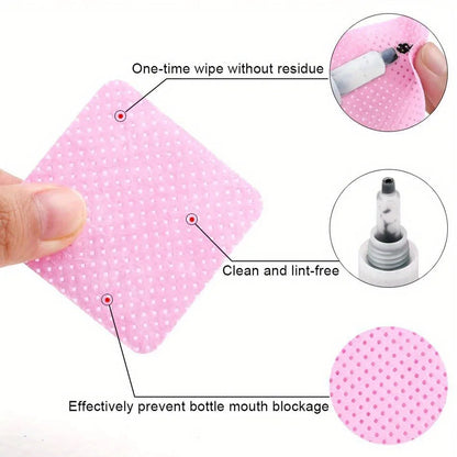 20/600pcs Lint-Free Nail Wipes Gel Cleansing Tissues Aluminum-Free Nail Polish Remover Pads for NaiArt Beauty Cleaning Care…