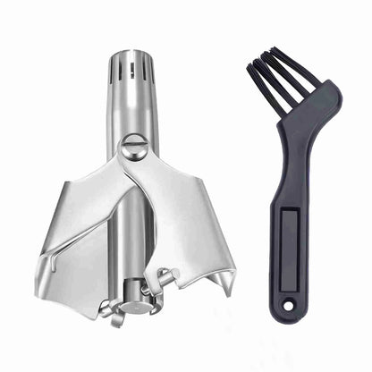 LISI Washable Portable Manual Nose Hair Trimmer for Men & Women Waterproof Stainless Steel Ear Hair Trimmer with Cleaning Br…