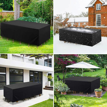 Multi-size Large Rectangular Table Cover Durable Garden Furniture Protective Cover UV Protection Suitable for Outdoor Use -…