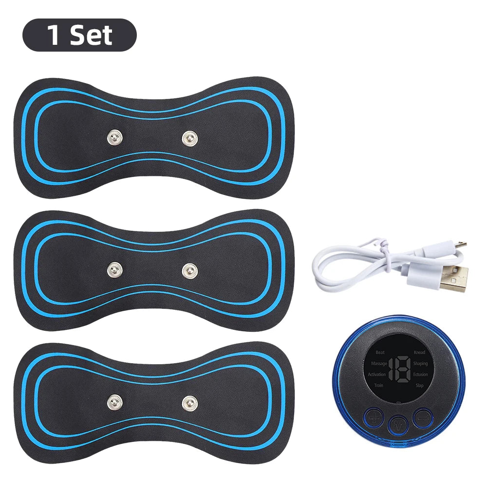 Electric Neck Massager EMS Muscle Massage Stimulator Low Frequency Instrument Back Cervical Calf Patches Pain Joints Mini De…