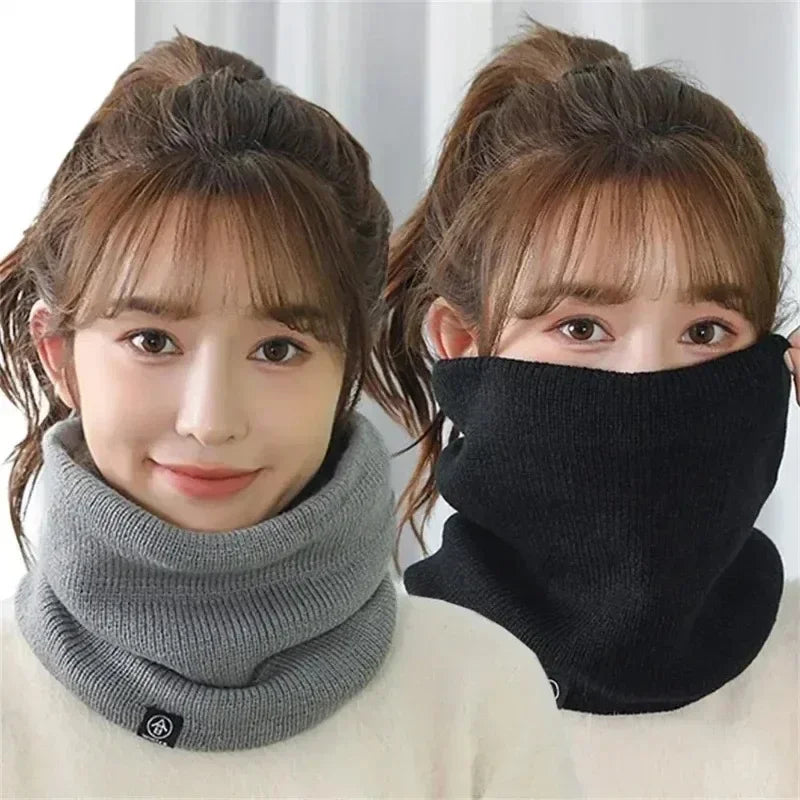 Knitted Neck Warmer Sports Scarf Fashion Soft Women Men Face Cover Winter Skating Running Hiking Scarves Thick Cold-proof Co…