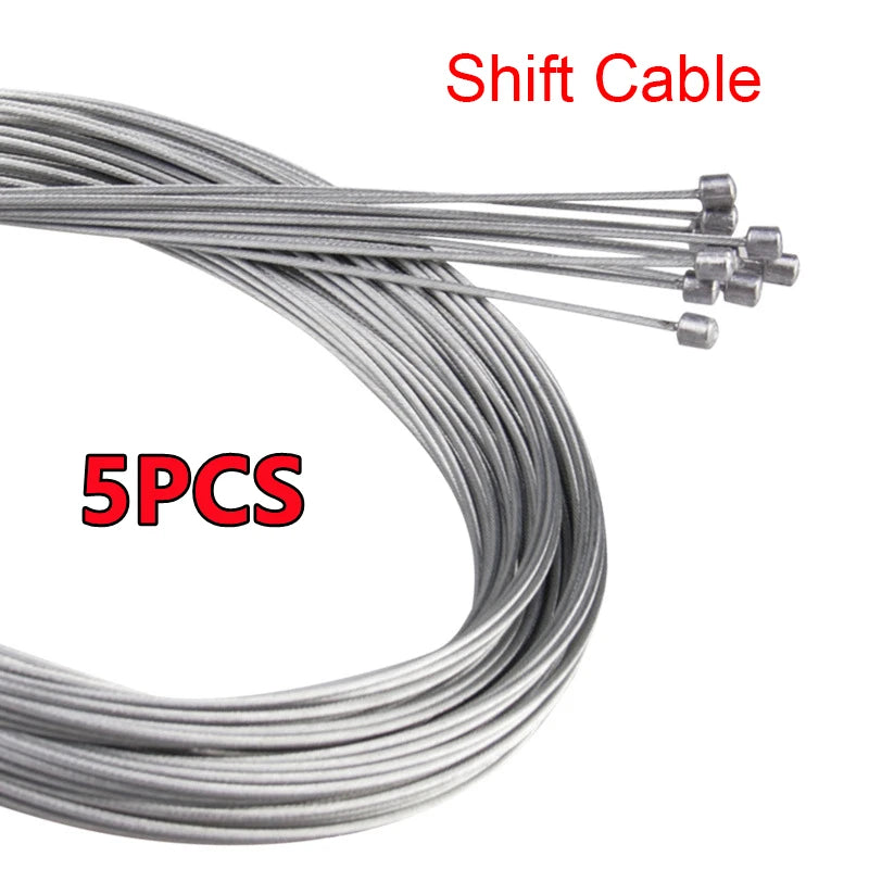 10/5/3/1PC 2M MTB Bicycle Brake Line Bicycle Speed Line Fixed Gear Shifter Gear Brake Cable Set Core Inner Wire MTB Road Bik…