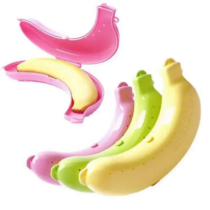 1PC Banana Trip Outdoor Travel Storage Box Cute Banana Case Protector Container Trip Outdoor Lunch Fruit Storage Box Holder