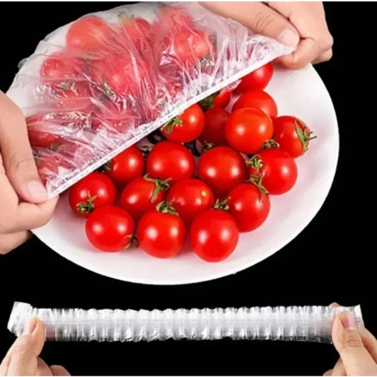 Disposable Food Cover Saran Wrap Bowel Cover Food Grade Fresh-keeping Plastic Bag Kitchen Storage Accessories Elastic Bowl C…