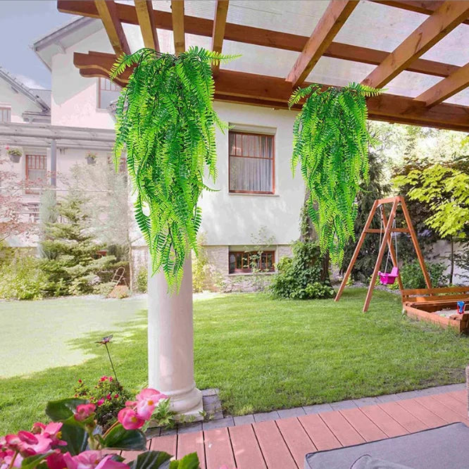 90cm Artificial Plant Vine Home Decoration Hanging Plastic Leaf Grass Garland Outdoor Wedding Party Decorations Fake Rattan…