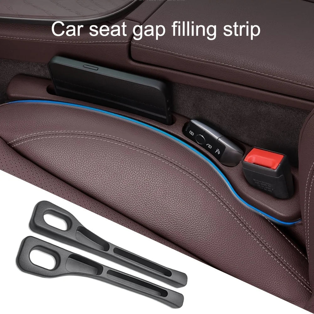 2pc Car Seat Gap Filler Organizer Pu Waterproof Car Seat Gap Plug Strip with 2 Grooves Seat Gap Storage Auto Interior Access…