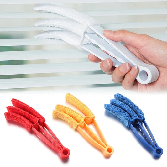 Washable Detachable Microfiber Blind Cleaner Brush Clip, Multi-Purpose Household Duster for Window Slats & Vents