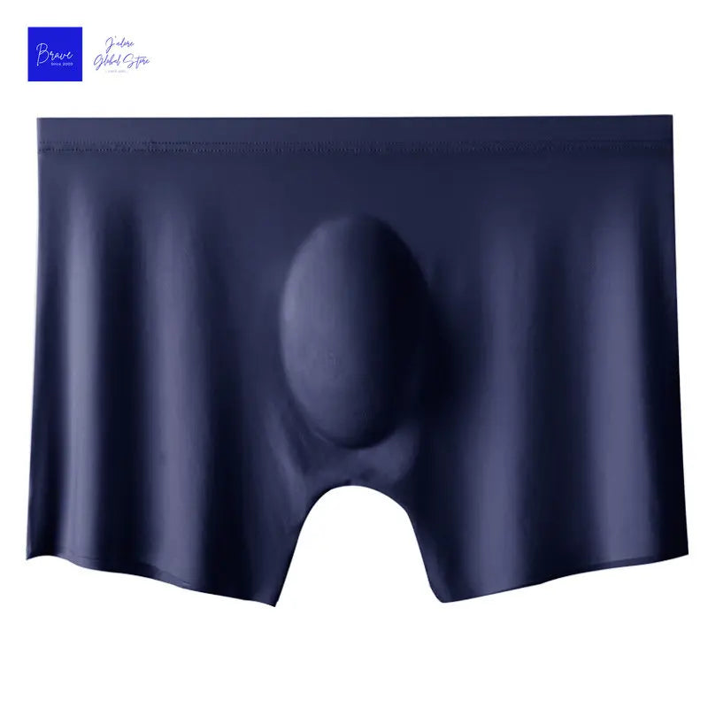 1pc Mens Boxers Shorts Ice Silk Men Panties Seamless Sexy Underwear Man Underpants Panties Male Antibacterial Breathable Bri…