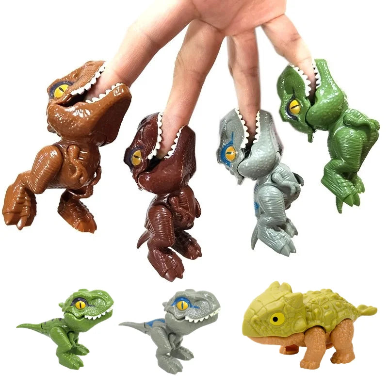 Jurassic Finger Dinosaur Triceratops Tyrannosaurus Model Toys for Kids Creative Finger Biting Dinosaurs Interactive Toy Boy…