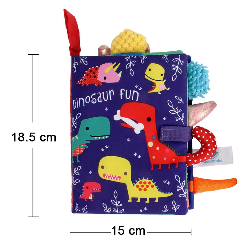 Soft Baby Books 3D Touch Feel High Contrast Cloth Book Sensory Early Learning Stroller Toys for Infant Toddler Gifts 0-12 Mo…