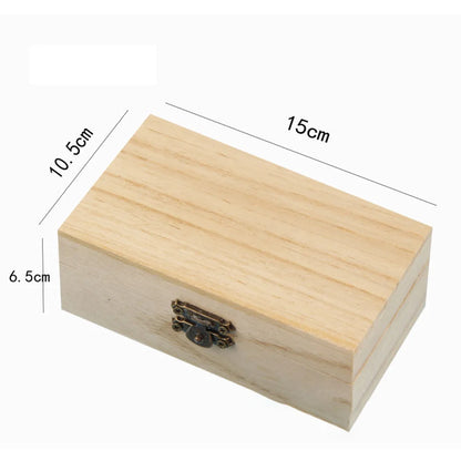 1/3pcs Log Color Scotch Plain Wood Wooden Square Hinged Storage Boxes Craft Gift Box Handmade Case Box Storage Organization…