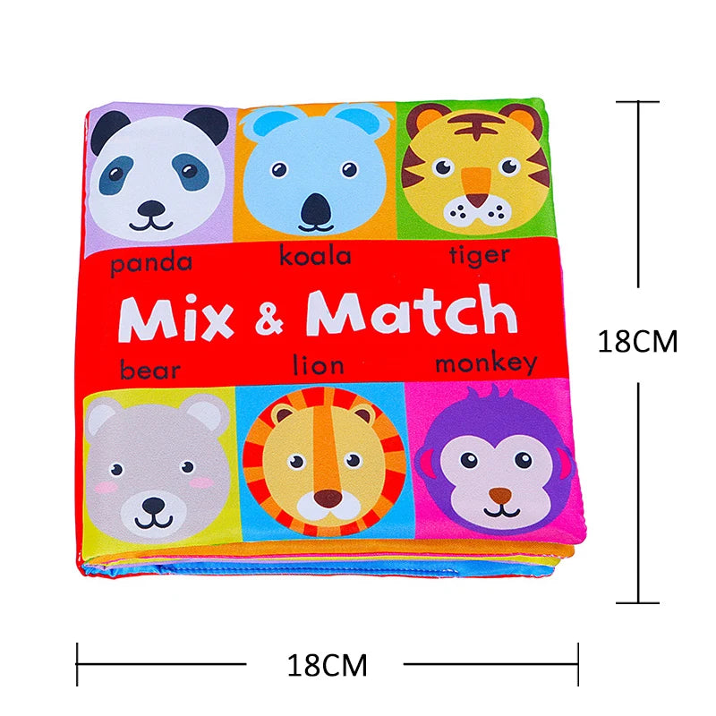Soft Baby Books 3D Touch Feel High Contrast Cloth Book Sensory Early Learning Stroller Toys for Infant Toddler Gifts 0-12 Mo…