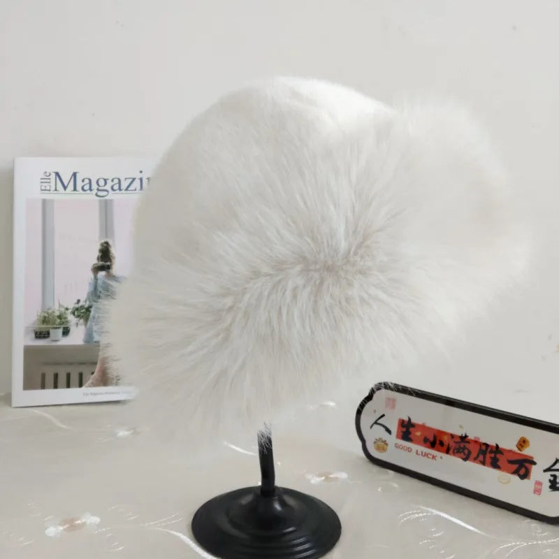 Thicken Plush Warm Fur Hat for women Fluffy Beanie winter Warm Thick Hat Mongolian Caps for Cold Weather Snow Caps - image 10
